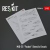 RESKIT RSB48-0004 MiG-25 Foxbat Stencils Decals 1/48